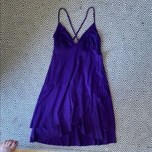 Elegant Purple Sleeveless Dress